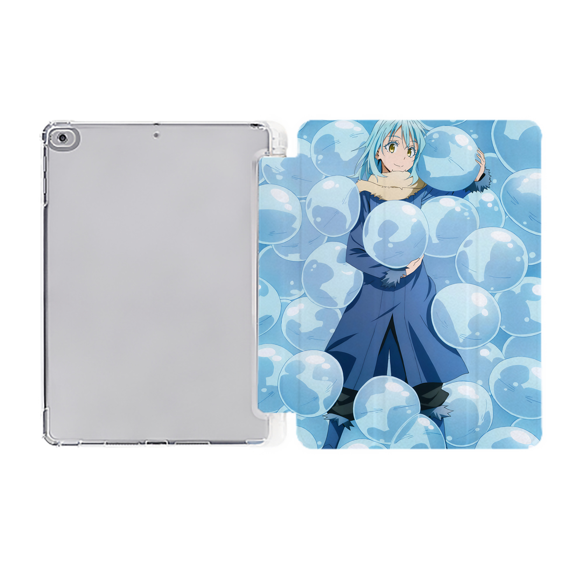 （画像用） 転スラ Regarding Reincarnated to Slime IPad ケース ペン収納付き 三つ折りスタンド PUレザー×シリコン 対応機種9.5/10.5/10.9インチ